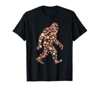 Floral Bigfoot Flowers Sasquatch Lover Vacation Matching Maglietta