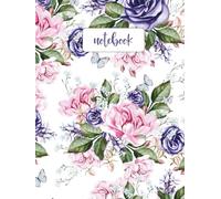 Floral Butterfly Garden Notebook: Pastel Rose and Purple Flower Journal for Women | Aesthetic Lined Writing Notebook for Notes, Journaling, and Gifts | 6x8, 120 Pages