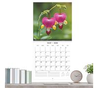 Floral Calendar 2026 - Paper 28x28cm | Aesthetic Monthly Wall Planner With Date Layout | Decorative Time Organizer For School Car Kitchen Home Classroom Travel Planning And Daily Scheduling Use