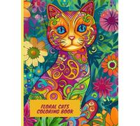 Floral Cats Coloring Book