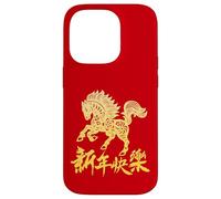 Floral Chinese New Year 2026 Year of the Fire Horse Lunar Custodia per iPhone 14 Pro