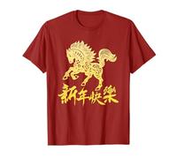 Floral Chinese New Year 2026 Year of The Fire Horse Lunar Maglietta