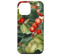Floral Christmas Pattern For Grandma Red Holly Berries Custodia per iPhone 12 Pro Max