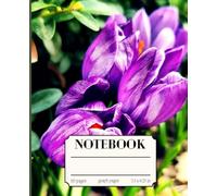 Floral Composition Notebook: Botanical Illustration / Pretty Notebook for Women, Girls, Students and Adults / Spring, Floral Journal 7.5 x 9.25 Colorful graph paper
