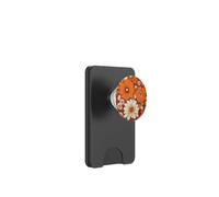Floral Cottagecore Flower anni '70 Groovy Boho Arancione bruciato PopSockets PopWallet per MagSafe