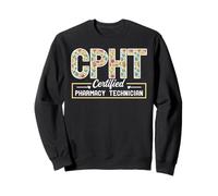 Floral CPHT Certified Pharmacy Technician Tech Pharmacist Felpa