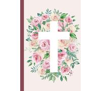 Floral Cross Composition Notebook | Elegant Christian Lined Journal: 120 pages | 6x9 | Perfect for Bible Study, Notes, Gift