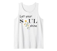 Floral Daisy Flower, Inspirational, Let Your Soul Shine Canotta
