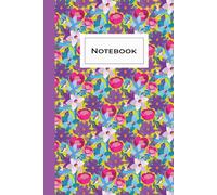 Floral Dot Grid Notebook for Women Blue Cover - Bright Feminine Dotted Journal, 6x9 Matte Paperback, 120 Pages: Colorful Flower Botanic: Bold purple ... journaling, sketching, planning and self-help