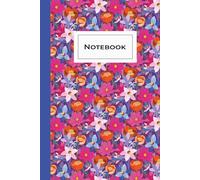 Floral Dot Grid Notebook for Women Blue Cover - Bright Feminine Journal, Cute Writing Journal, 6x9 Matte Paperback, 120 Pages: Colorful flower ... journaling, drawing and creative writing