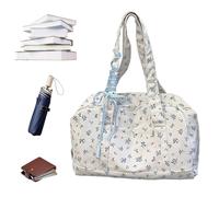 Floral Duffle Bag, Large-Capacity Flower Tote, Waterproof Shoulder Purse with Bow, Cute Carry- Weekender, 11,81 x 9,06 x 4,33 pollici for Travel Beach Yoga Workout Hospital, a, riferimento alla