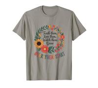 Floral Early Head Start Teacher Preschool Educator Essential Maglietta