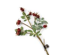 Floral Elegance Artificiali 72, Stelo Singolo, Burgundy Rose Hip - Spray Artificiale Seta Fiori e Foglie Gamma