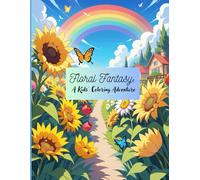 Floral Fantasy: A Kids' Coloring Adventure: 24 Beautiful Flower Illustrations for Children Ages 6-10
