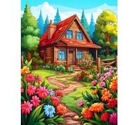 Floral Farmhouses: Endless Pages of Peaceful Countryside Homes and Blooming Beauty.: Find calm as you color cozy farmhouses covered in vibrant country blooms.