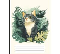 Floral Feline Composition Notebook Misty Edition: A Boho-Chic Cat Journal with College-Ruled Pages for Writing, Journaling, and Creativity