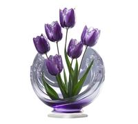 Floral Figurine - Two Dimensional Acrylic Bouquet Ornament Showpiece | Elegant Display Accent Intended Shelving Dressers Sideboards Decorative Styling Appreciation Presents Feminine Audiences