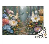 Floral Forest Path 100% Recycled Cardboard Forest Flowers 1000Pc Puzzle Adults And Children Challenging & Brainteasing 52x38cm/1000pcs
