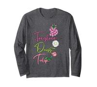 Floral Foxglove Daisy Tulips Flowers Gift Gardener Maglia a Manica