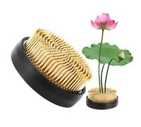 Floral Frog, Steel Needle Flower Holder, Sturdy Copper Pin Tool for Long-Lasting Arrangement Support, Garden Decor, Outdoor Home Display, Vase Centerpiece Use, 4.6cm Black Brown