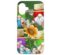 Floral Gardening Gnome Graphic For Sunflower Mom And Dad Custodia per iPhone 16 Plus