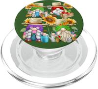 Floral Gardening Gnome Graphic For Sunflower Mom And Dad PopSockets PopGrip per MagSafe