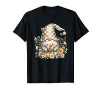 Floral GNOME Easter Flowers Graphic with Cute Butterflies Maglietta