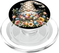 Floral Gnome Easter Flowers Graphic With Cute Butterflies PopSockets PopGrip per MagSafe