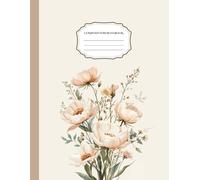 Floral Grid Composition Notebook: 100 Graph Paper Pages | Large 8.5 x 11 Inch Grid Notebook for School, Math, Design & Notes
