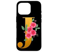 Floral J Alphabet Cute Initial Monogram Letter J Graphic Custodia per iPhone 16 Pro