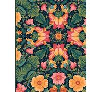 Floral Kaleidoscope: A 200 page, 1/4” scale dotted journal with table of contents, legend, and measuring guide