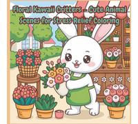 Floral Kawaii Critters - Cute Animal Scenes for Stress Relief Coloring