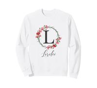 Floral Lorelei Nome Fiori Nome Personalizzato Lorelei Felpa