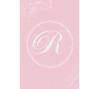 Floral Monogram Journal Elegant Lined Notebook with Letter R Cover Pink and White Journal 6 X 9 Inches Perfect Gift for Women and Girls