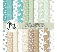 Floral Patterns Scrapbook Paper Pad: Earthy Tones Flower Scrapbook Paper, Neutral Spring Craft Paper for DIY Card Making, Scrapbooking, Junk ... Paper, Double-Sided, 8.5 x 8.5 inch