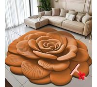 Floral Plush Diatomaceous Earth Floor Mat,3D Visual Flower Shaped Diatom Mud Floor Rugs,3D Flowers Design Flooring Mats Suitable for Bedroom,Kitchen,Bathroom,Sofa,Coffee Table