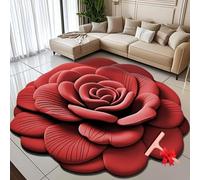 Floral Plush Diatomaceous Earth Floor Mat,3D Visual Flower Shaped Diatom Mud Floor Rugs,3D Flowers Design Flooring Mats Suitable for Bedroom,Kitchen,Bathroom,Sofa,Coffee Table