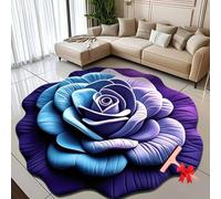 Floral Plush Diatomaceous Earth Floor Mat,3D Visual Flower Shaped Diatom Mud Floor Rugs,3D Flowers Design Flooring Mats Suitable for Bedroom,Kitchen,Bathroom,Sofa,Coffee Table