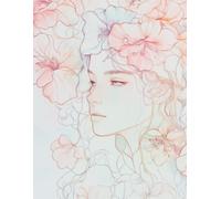 Floral Portrait Dot Grid Sketchbook - Artistic Journal with Elegant Line Art Woman and Blooming Flower Design: Large 8.5 x 11 Inch Dotted Notebook ... Journaling, Planning, and Creative Ideas