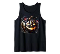 Floral Pumpkin Graphic for Goth Mom Jack O Lantern Halloween Canotta