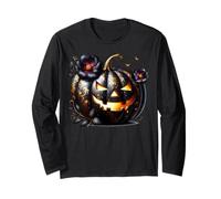 Floral Pumpkin Graphic for Goth Mom Jack O Lantern Halloween Maglia a Manica