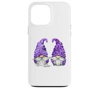Floral Purple Valentine Gnomes For Mom Cute Floral Gnome Custodia per iPhone 13 Pro Max