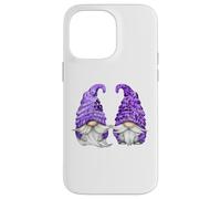 Floral Purple Valentine Gnomes For Mom Cute Floral Gnome Custodia per iPhone 14 Pro Max