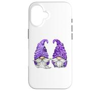 Floral Purple Valentine Gnomes For Mom Cute Floral Gnome Custodia per iPhone 16