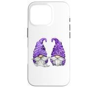 Floral Purple Valentine Gnomes For Mom Cute Floral Gnome Custodia per iPhone 16 Pro