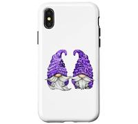 Floral Purple Valentine Gnomes For Mom Cute Floral Gnome Custodia per iPhone X/XS