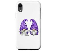 Floral Purple Valentine Gnomes For Mom Cute Floral Gnome Custodia per iPhone XR