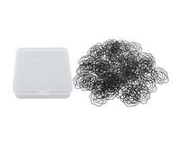 Floral Shaped Paper Clips 50pcs | Decorative Metal Clips for Office/School/DIY | Non - Tarnishing with Storage Box | Cute Organizers for Photos & Crafts (Black)