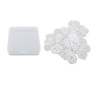 Floral Shaped Paper Clips 50pcs | Decorative Metal Paperclips for Office/School/Scrapbooking | Cute Stationery Organizer with Storage Box (Bianca)