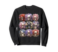 Floral Skull Pattern for Women Mexican Skull with Flowers Felpa